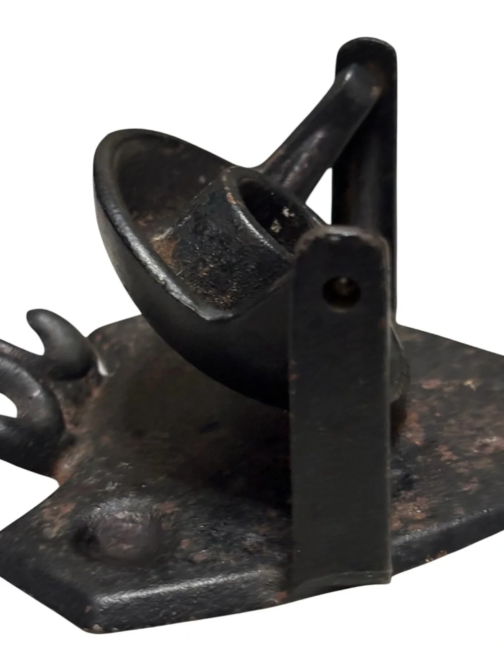 MCM Cast Iron Chamber Candle Stick Holder Swivel Black Wall Hang Pivoting Arm